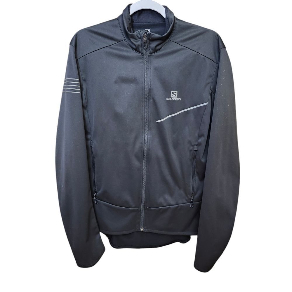 Solomon men's LG tall full-zip running walking biking fitted jacket